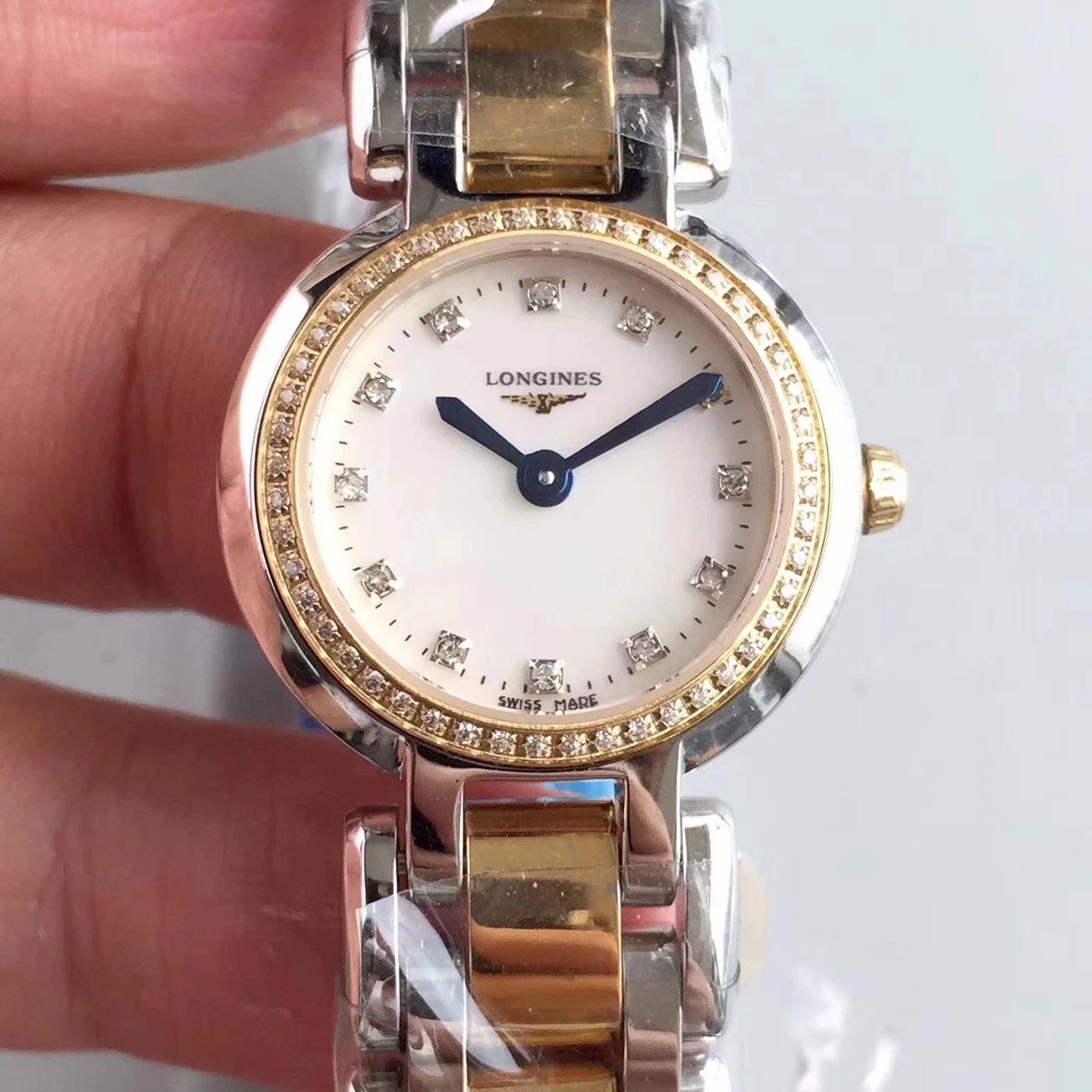 KZ工厂最强复刻浪琴心月系列女士石英18k金手表